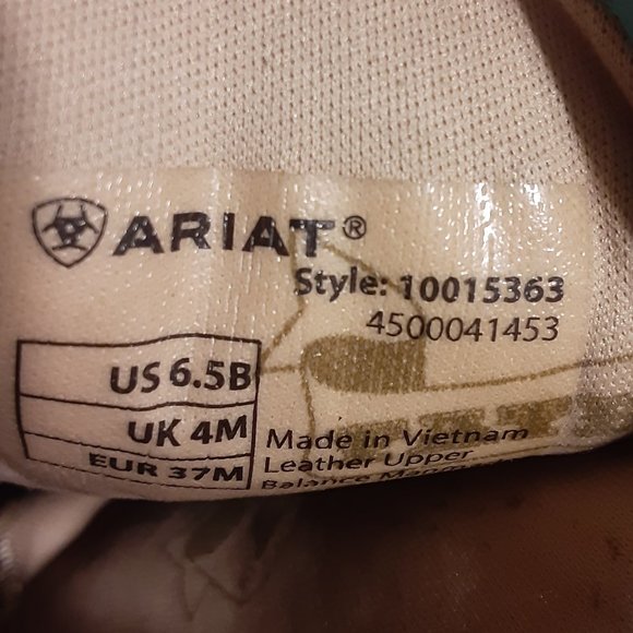 Ariat Women's Fatbaby Brown Turquoise Western Boots 10015363 in Size 6.5B - Picture 6 of 6